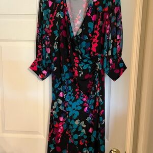 Joseph Ribkoff Pink Sheath Dress with Bishop Sleeves